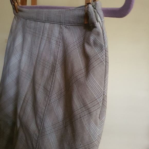 Rampage cream plaid midi skirt - Picture 4 of 6